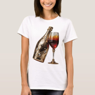 Spielerischer Silberner ABSTRACT ART Mode Druck v2 T-Shirt