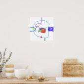 spielerisches abstraktes Design Poster (Küche)