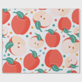 Spielerisches Apple-Muster Geschenkpapier (Flach)