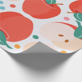 Spielerisches Apple-Muster Geschenkpapier (Ecke)