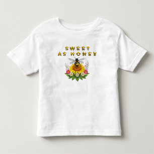 Spielerisches Bienengedicht mit Cartoon-Biene Kleinkind T-shirt