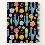 Spielerisches Cactus Pattern-Komposition-Notebook Notizblock (Rückseite)