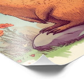 Spielerisches Capybara Erlebnis Fotodruck (Ecke)