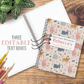 Spielerisches Cat Doodle Muster Meow-tastic Advent Notizblock