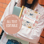 Spielerisches Cat Doodle Muster Meow-tastic Advent Notizblock