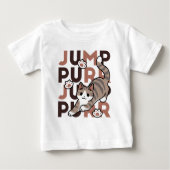 Spielerisches Cat Jump Design - Jump Purr Pun Artw Baby T-shirt (Vorderseite)