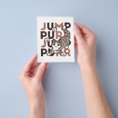 Spielerisches Cat Jump Design - Jump Purr Pun Artw Flyer (Gruppe)