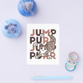 Spielerisches Cat Jump Design - Jump Purr Pun Artw Flyer (Einzeln)