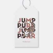 Spielerisches Cat Jump Design - Jump Purr Pun Artw Geschenkanhänger (Vorderseite)