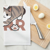 Spielerisches Cat Jump Design - Jump Purr Pun Artw Geschirrtuch (Viertel Falte)