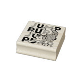 Spielerisches Cat Jump Design - Jump Purr Pun Artw Gummistempel (Stempel)