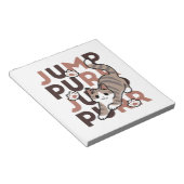Spielerisches Cat Jump Design - Jump Purr Pun Artw Notizblock (angewinkelt)