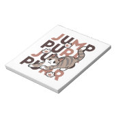 Spielerisches Cat Jump Design - Jump Purr Pun Artw Notizblock (Rotiert)