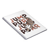 Spielerisches Cat Jump Design - Jump Purr Pun Artw Notizblock (Rechte Seite)