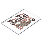 Spielerisches Cat Jump Design - Jump Purr Pun Artw Notizblock (Linke Seite)