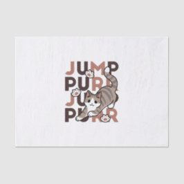 Spielerisches Cat Jump Design - Jump Purr Pun Artw Seidenpapier
