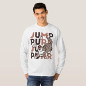 Spielerisches Cat Jump Design - Jump Purr Pun Artw T-Shirt (Vorne ganz)