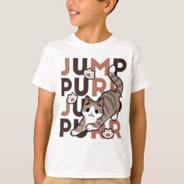 Spielerisches Cat Jump Design - Jump Purr Pun Artw T-Shirt