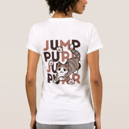 Spielerisches Cat Jump Design - Jump Purr Pun Artw T-Shirt