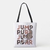 Spielerisches Cat Jump Design - Jump Purr Pun Artw Tasche (Rückseite)