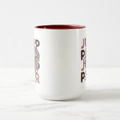 Spielerisches Cat Jump Design - Jump Purr Pun Artw Tasse (Zentrum)