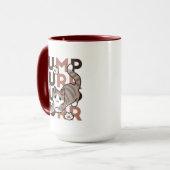 Spielerisches Cat Jump Design - Jump Purr Pun Artw Tasse (Vorderseite Links)