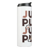 Spielerisches Cat Jump Design - Jump Purr Pun Artw Thermosbecher (Nach links gedreht)