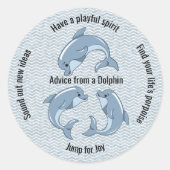 Spielerisches Delphindesign Runder Aufkleber (Vorderseite)