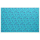 Spielerisches Delphinenmuster Aqua Navy Stoff (Fat Quarter (45,7 x 55,9 cm))