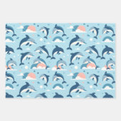 Spielerisches Delphinmuster Geschenkpapier Set (Vorderseite 2)