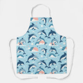 Spielerisches Delphinmuster Schürze (Vorderseite)