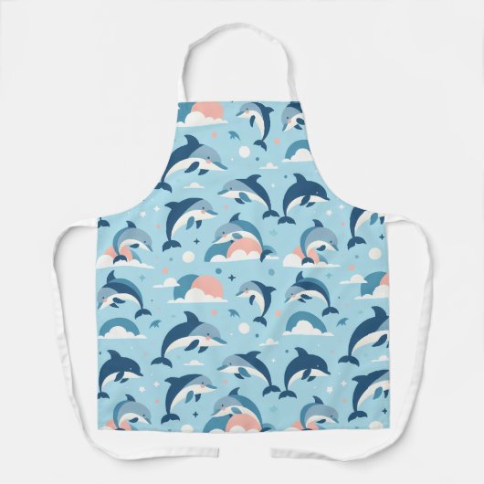 Spielerisches Delphinmuster Schürze (Vorderseite)