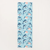 Spielerisches Delphinmuster Yogamatte (Rückseite)