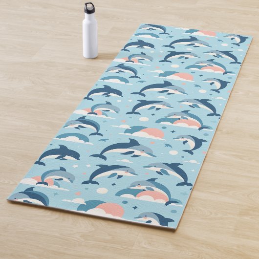 Spielerisches Delphinmuster Yogamatte (Beispiel)