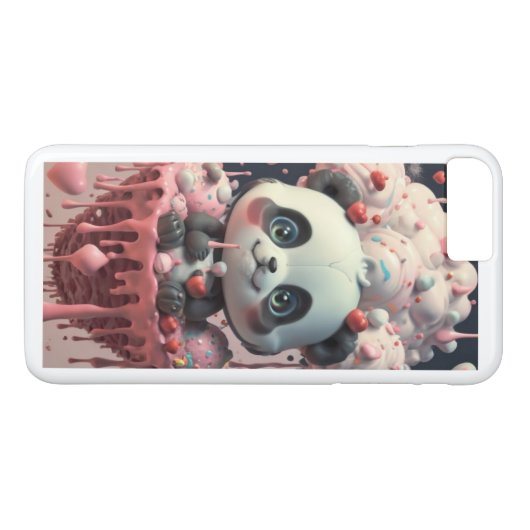 Spielerisches Design der Panda iPhone Cover (Rückseite (Horizontal))