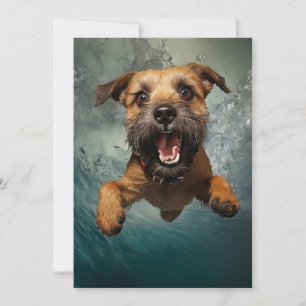 Spielerisches Design für Hunde unter Wasser Karte