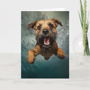 Spielerisches Design für Hunde unter Wasser Karte