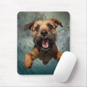 Spielerisches Design für Hunde unter Wasser Mousepad (Mit Mouse)