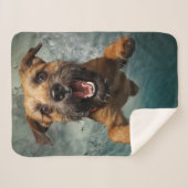 Spielerisches Design für Hunde unter Wasser Sherpadecke (Vorderseite (Horizontal))