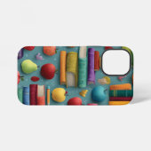 Spielerisches Design mit Büchern und Apple iPhone Hülle (Rückseite (Horizontal))