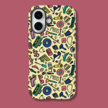 Spielerisches Doodle Art Pattern der 1980er Jahre