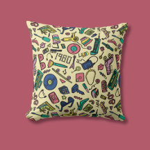 Spielerisches Doodle Art Pattern der 1980er Jahre