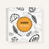 Spielerisches Doodle Brot Illustration Bäckerei Notizblock (Vorderseite)