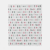 spielerisches Drehbuch fröhlich Weihnachten bunt Fleecedecke (Vorderseite)