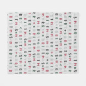 spielerisches Drehbuch fröhlich Weihnachten bunt Fleecedecke (Vorderseite (Horizontal))