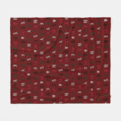 spielerisches Drehbuch fröhlich Weihnachten bunt Fleecedecke (Vorderseite (Horizontal))