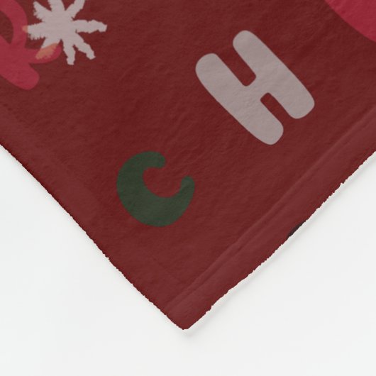 spielerisches Drehbuch fröhlich Weihnachten bunt Fleecedecke (Ecke)