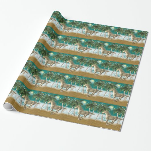 Spielerisches Einhorn Geschenkpapier (Ungerollt)