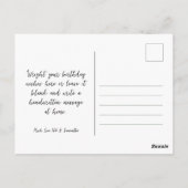 Spielerisches Envelope & Bell Blume Happy Birthday Postkarte (Rückseite)