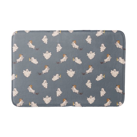 Spielerisches Ghosts Halloween-Muster Badematte (Vorderseite)